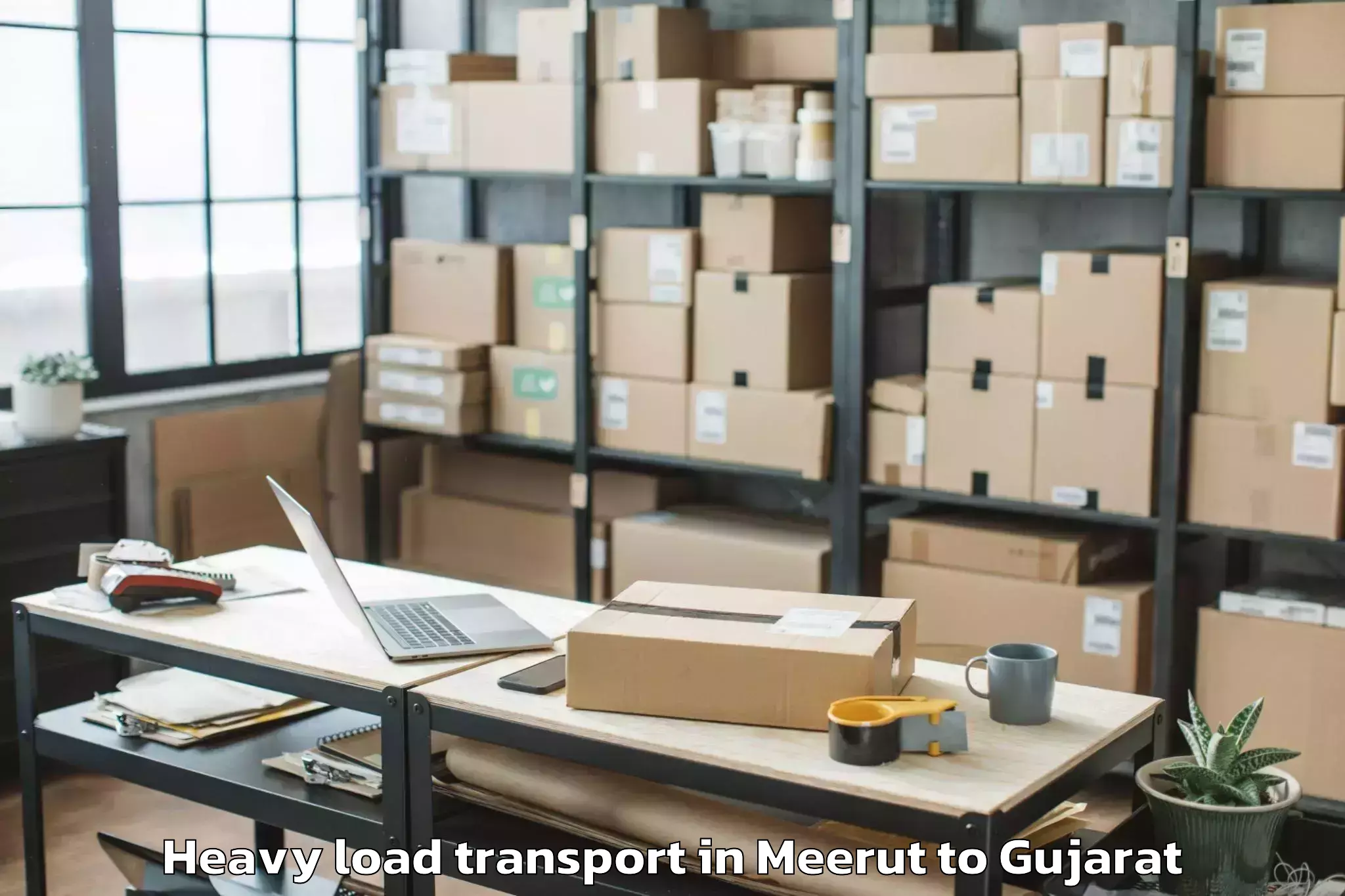 Top Meerut to Halol Heavy Load Transport Available